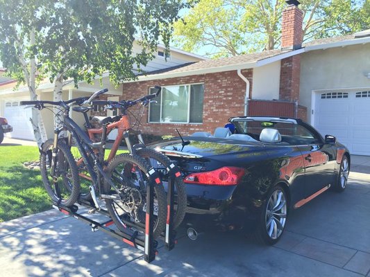 g37 coupe bike rack